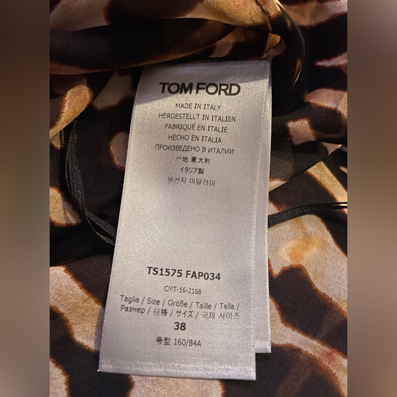 Tom Ford Sheer Animal Print Top - Picture 5 of 5